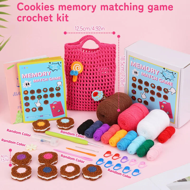 MIUSIE Crochet Kit for Beginners,Memory Matching Game