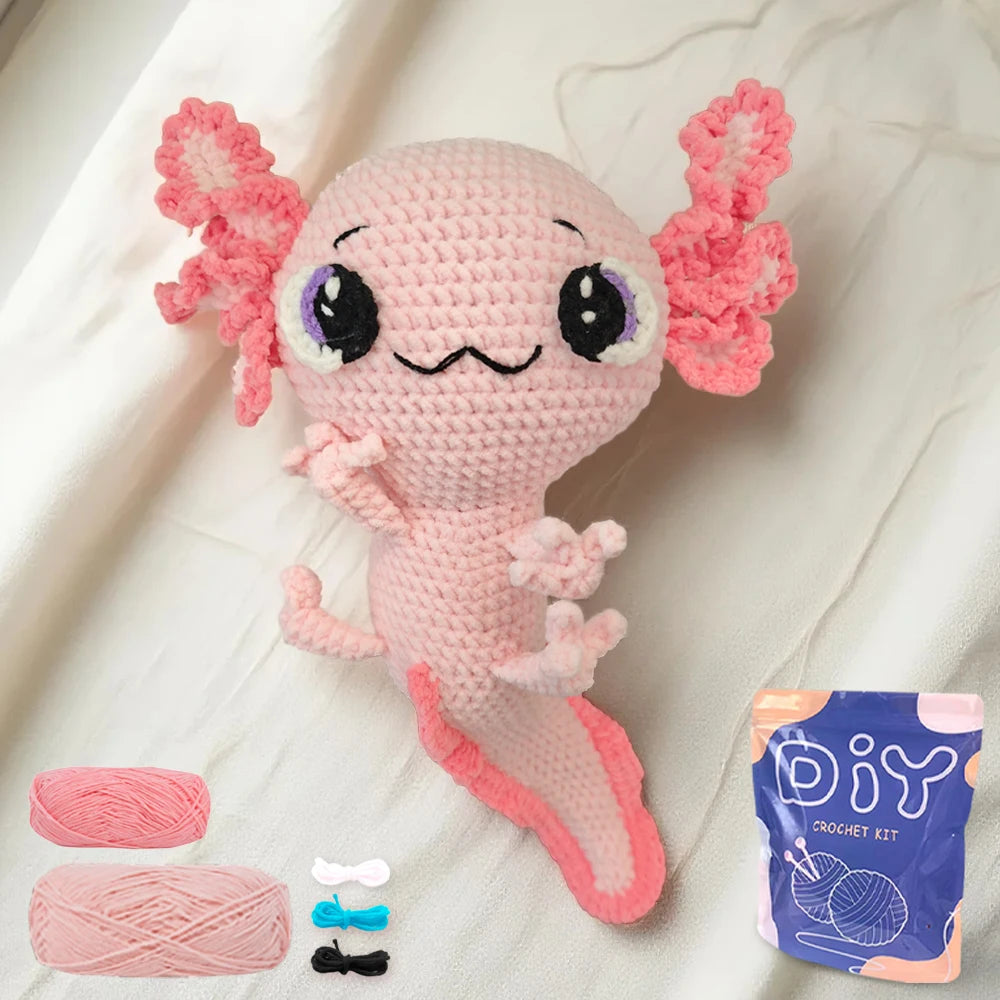 Axolotl Theme Crochet Kit for Beginners