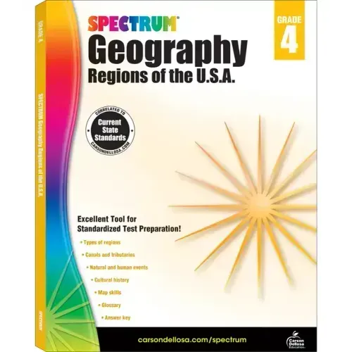 Spectrum Geography, Grade 4: Regions of the U.S.A. Volume 94