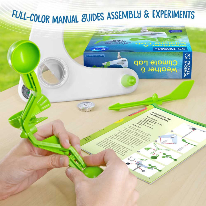 Weather & Climate Lab 5-in-1 STEM Weather Station – Meteorology & Climate Science Experiment Kit