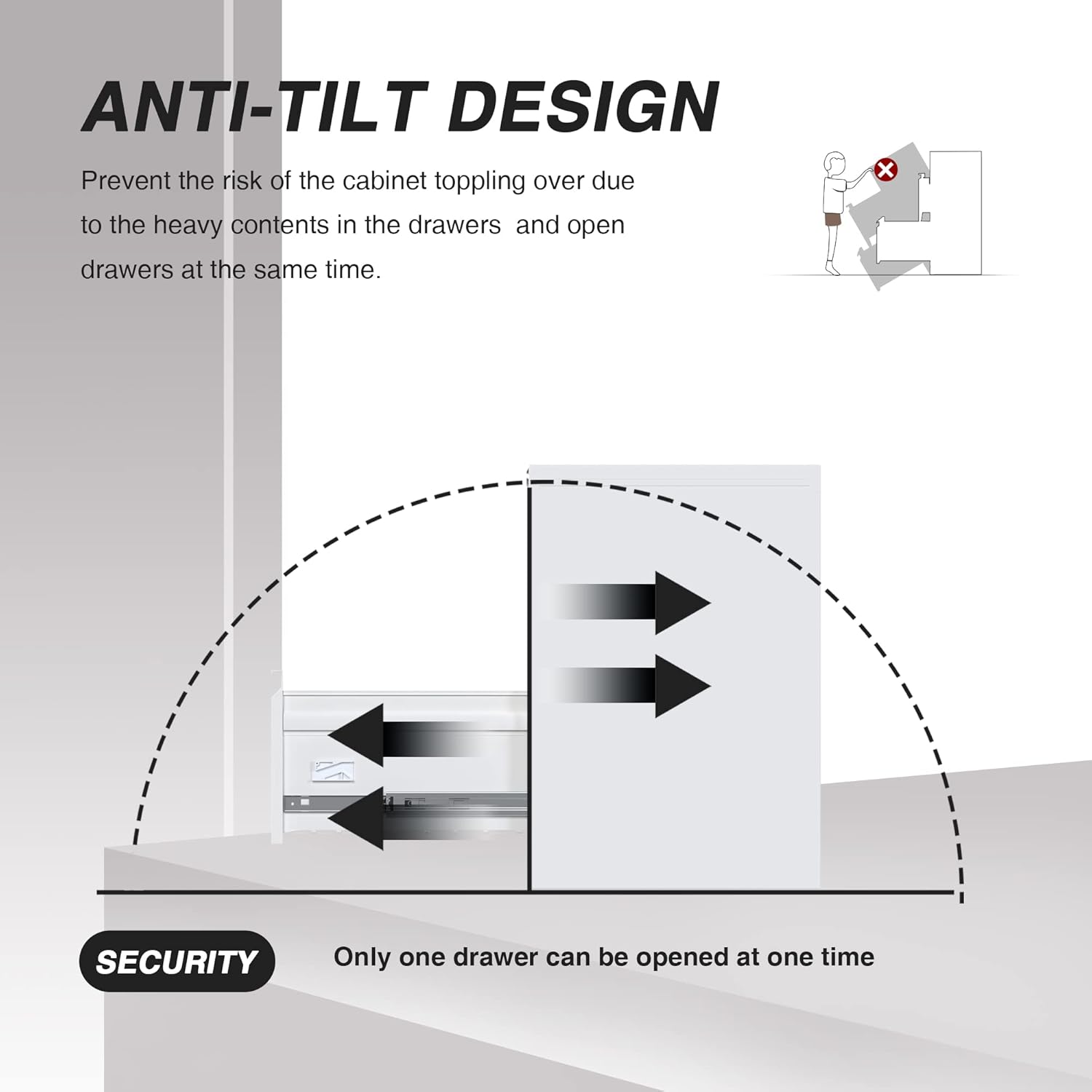 2 Drawers Mobile File Cabinet, Metal