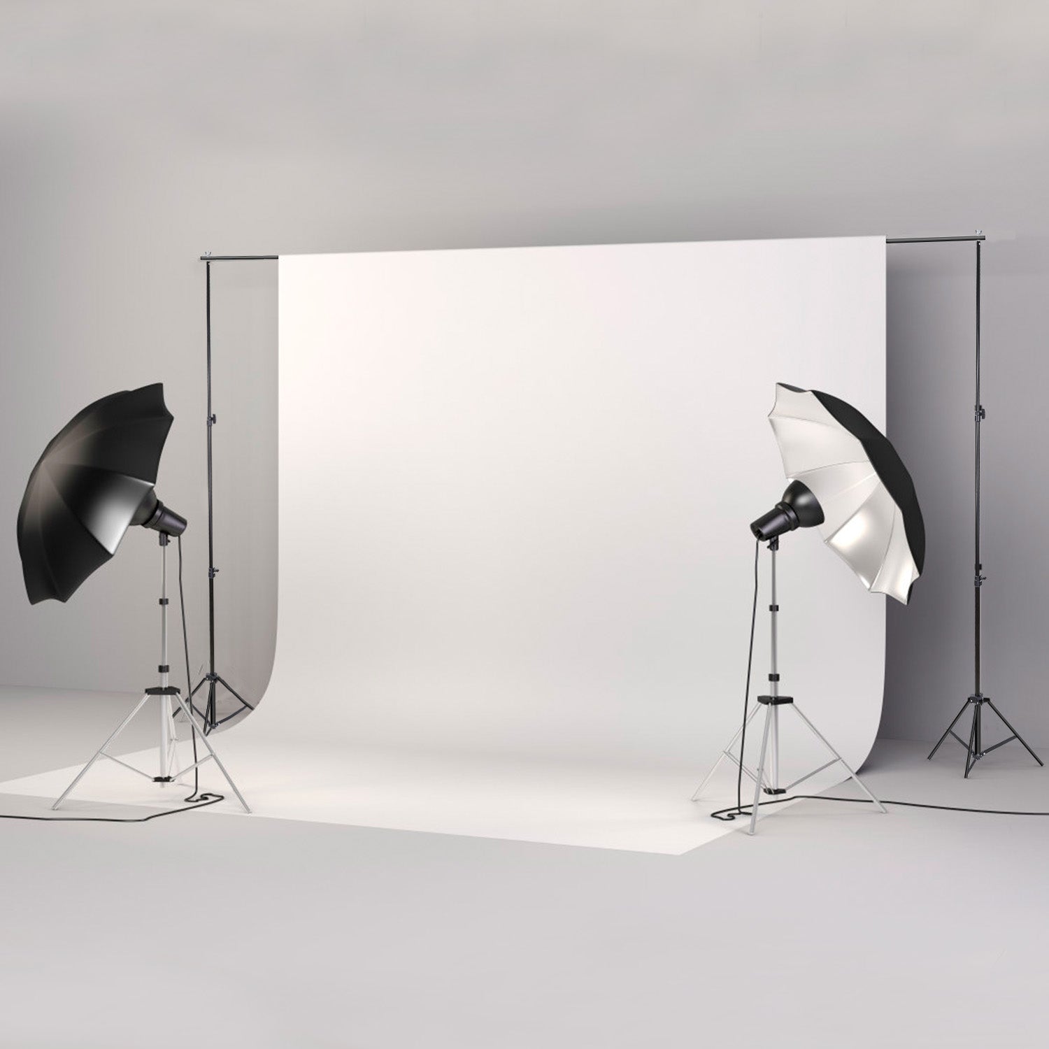 6.5 X 10ft Photo Video Backdrop Stand Adjustable Heavy Duty Set With Carrying Bag Clamps