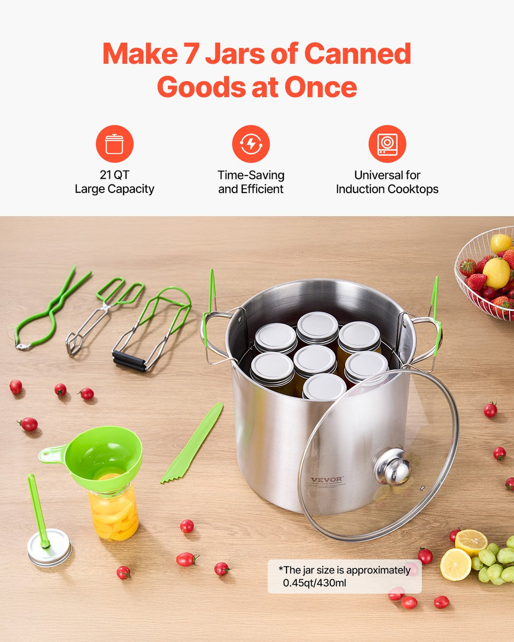 Water Bath Canning Supplies Starter Kit 9 PCS Stainless Steel