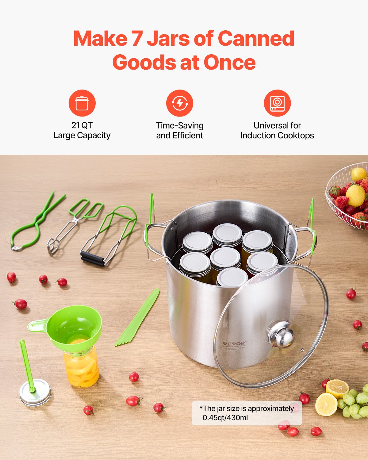 Water Bath Canning Supplies Starter Kit 9 PCS Stainless Steel