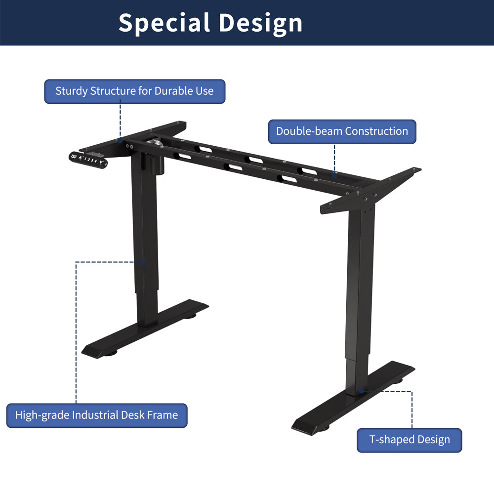 Electric Standing Desk Height Adjustable 55"