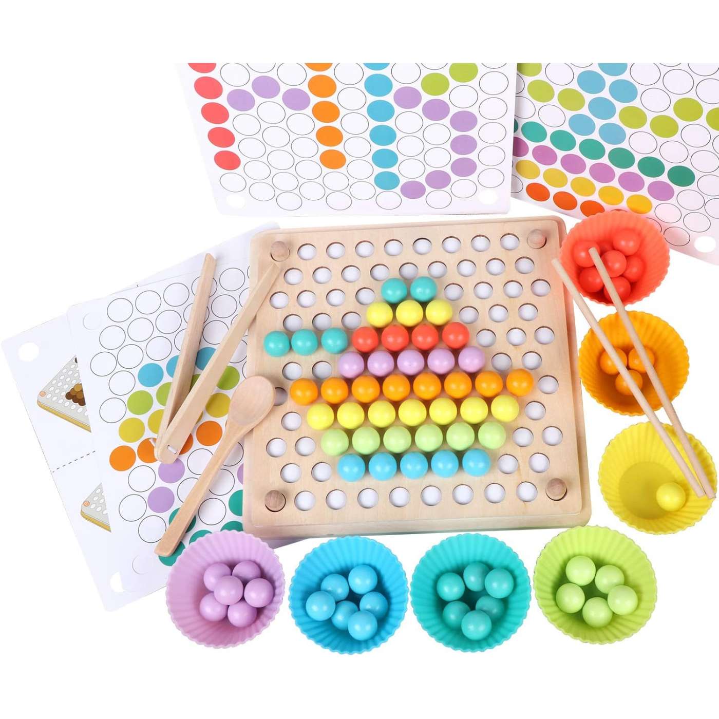 Wooden Peg Board Montessori Learning Game