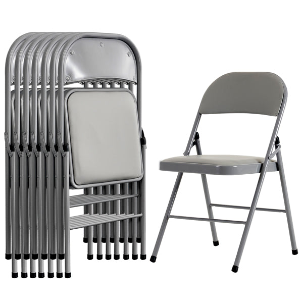 4pcs Simple Leather PVC Steel Pipe Exhibition Chairs