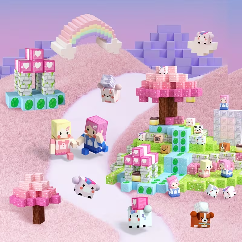 100pcs Magnetic Princess Building Blocks STEM Set