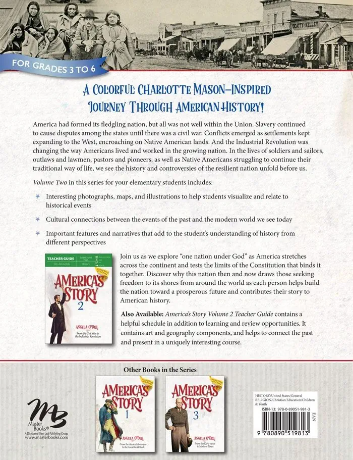 America's Story 2 - Student Textbook -  Grades 3-6