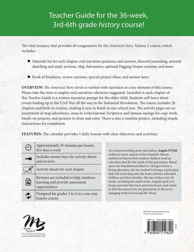 America's Story 2 - Teacher Guide - Grades 3-6