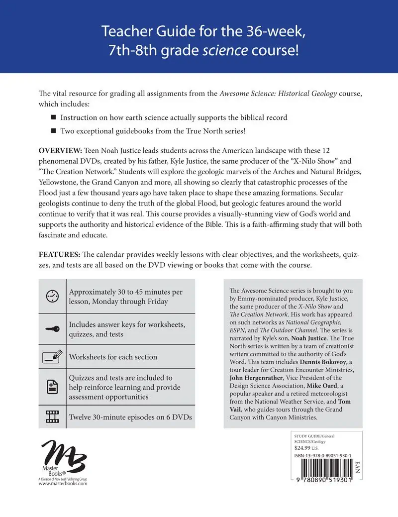 Awesome Science: Historical Geology (Curriculum Pack) Grades 7-8