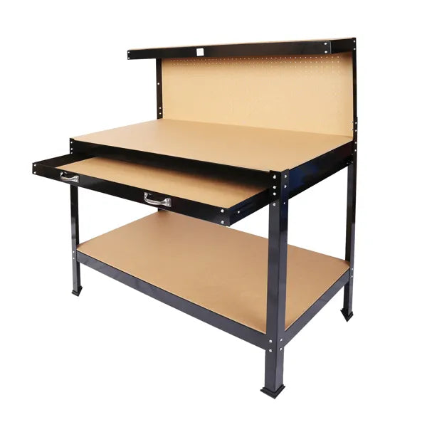 Steel Workbench W/Drawer And Peg Board 63"