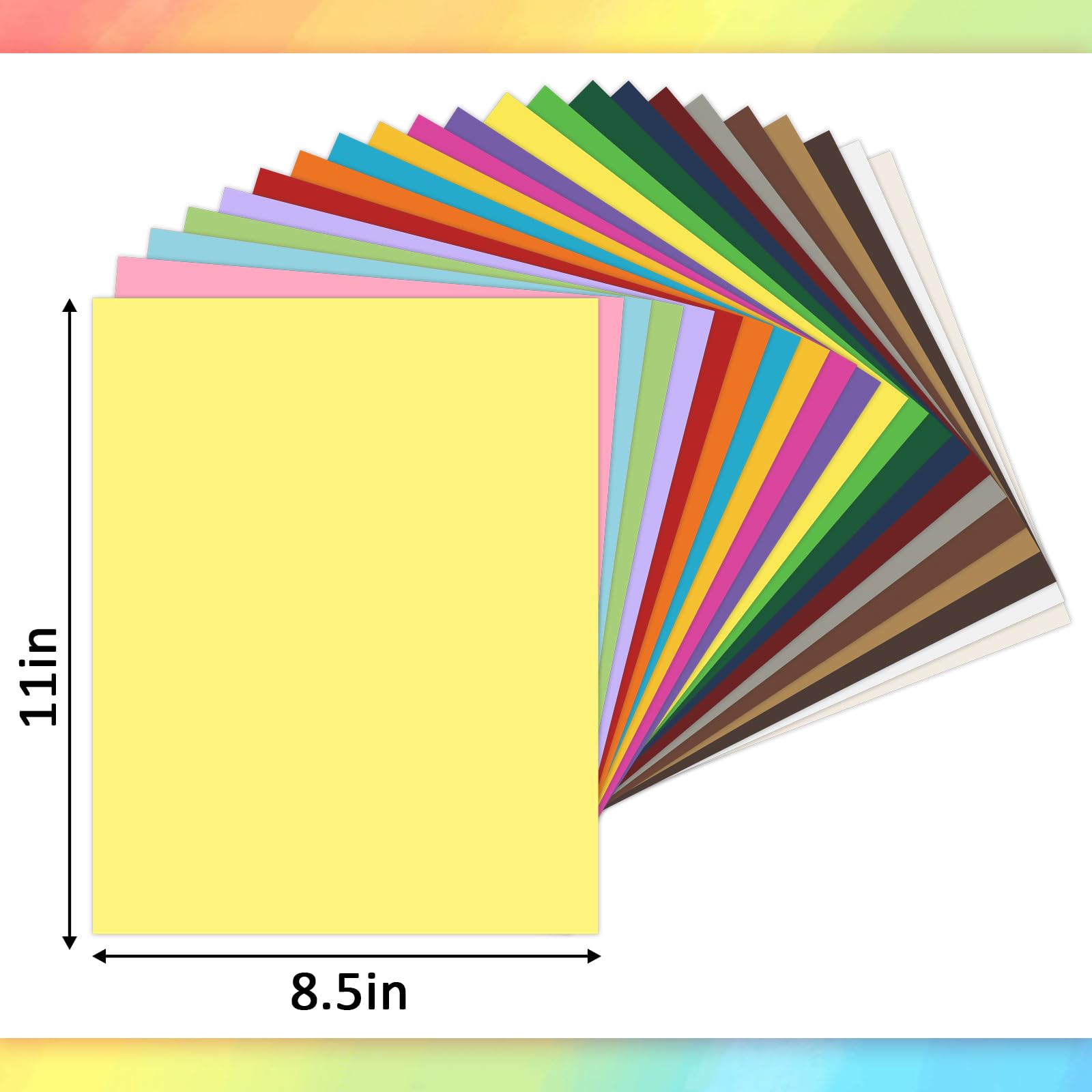 132 Sheets Colored Card Stock