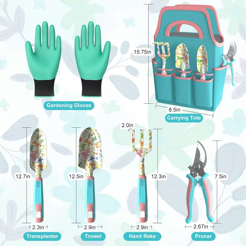 Floral Garden Tool Set
