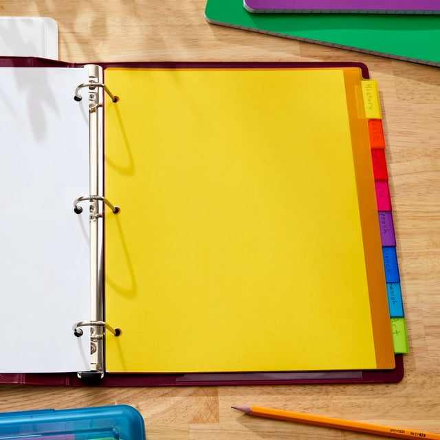 Pen+Gear Index Tab Dividers, 8 Tabs, Letter Size, Multi-Color, 8 Count