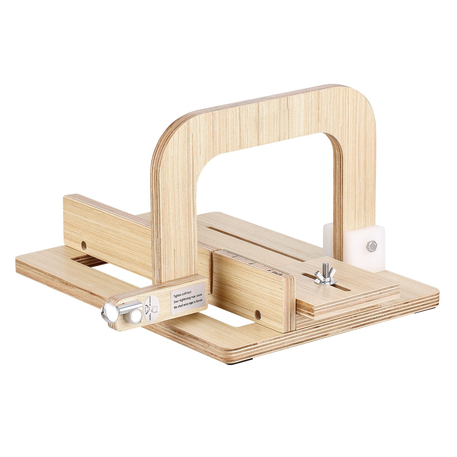 Soap Cutter, 0-2 Inch Adjustable Thickness, Wood Soap Slicer With Stainless Steel Adjustable Wire Tension, With Extra Wires, Multi Handmade Cutter For Candles, DIY Making Cutting Tool