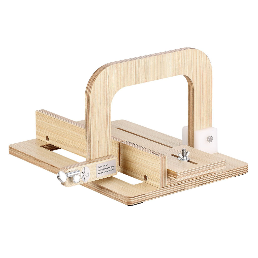 Soap Cutter, 0-2 Inch Adjustable Thickness, Wood Soap Slicer With Stainless Steel Adjustable Wire Tension, With Extra Wires, Multi Handmade Cutter For Candles, DIY Making Cutting Tool