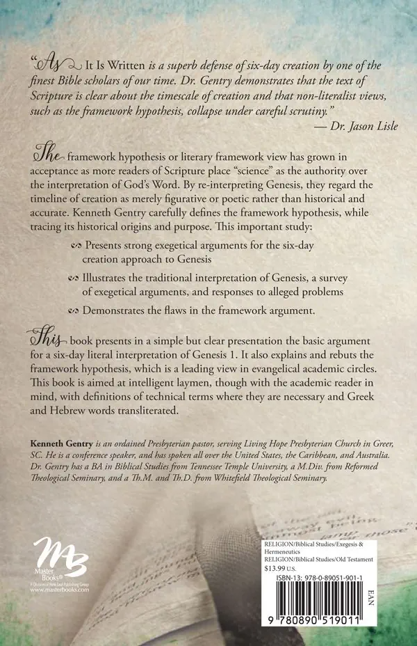 As it is Written: The Genesis Account Literal or Literary?