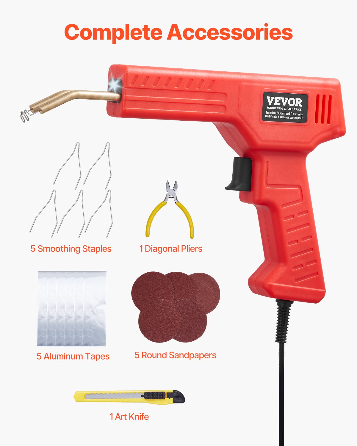 Plastic Welder, 100W Plastic Welding Gun With 800PCS Hot Staples