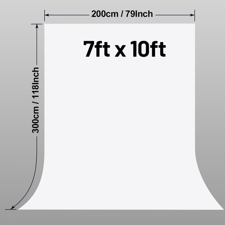 White Background Photography Cloth 7x10