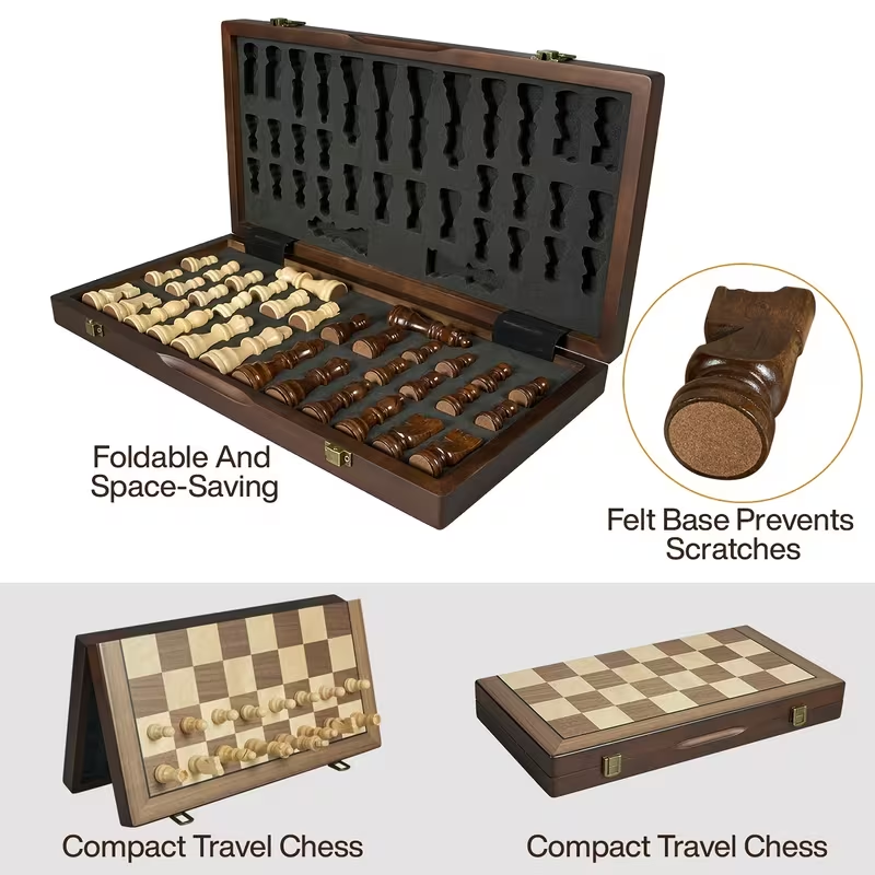 Magnetic Wooden Chess Set