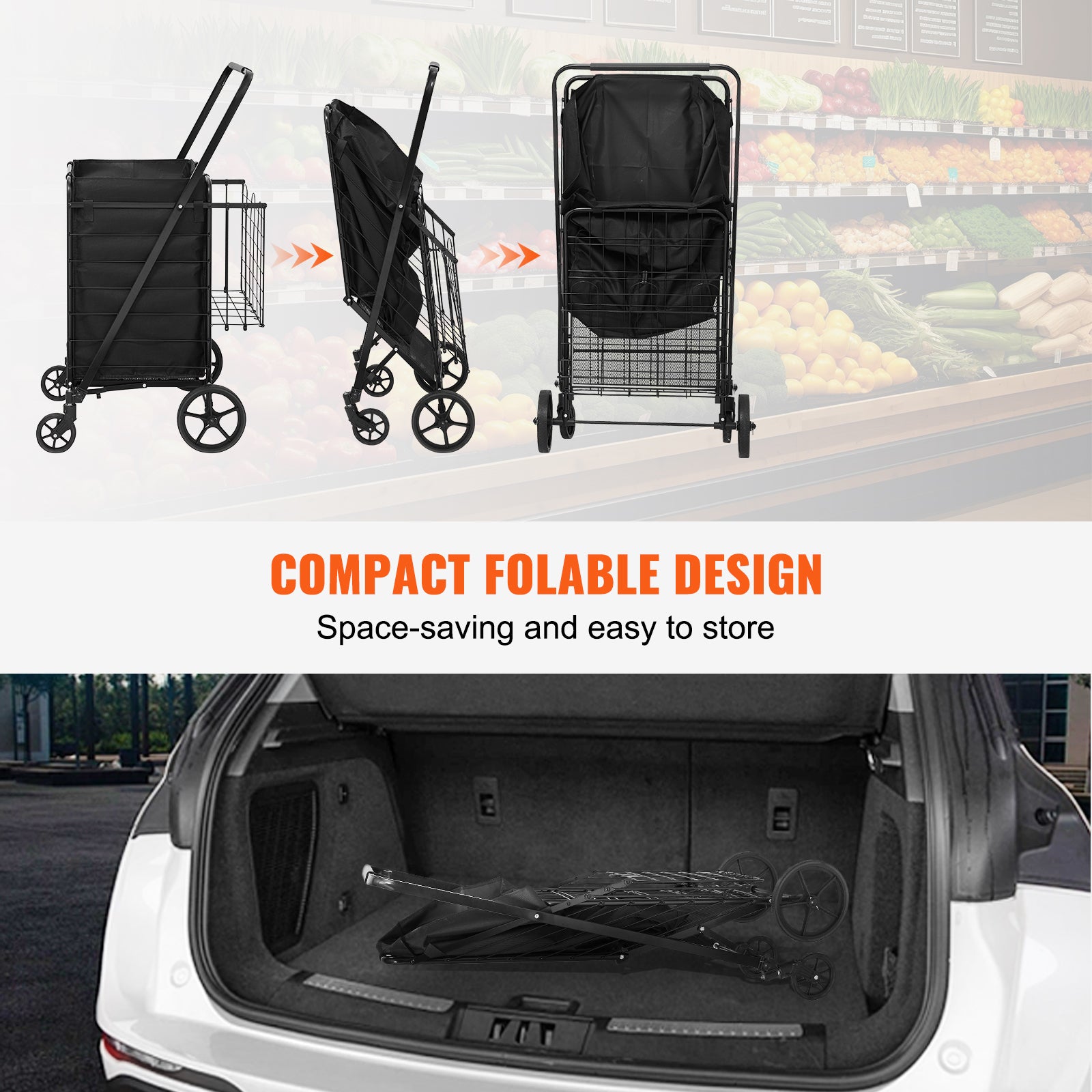 VEVOR Folding Cart/Bag With Removable Waterproof Liner