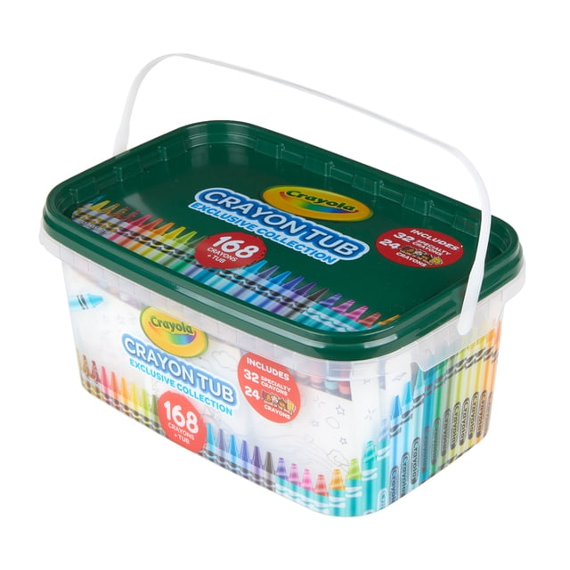 Crayola Crayon Tub 168 Count wIth Colors of the World