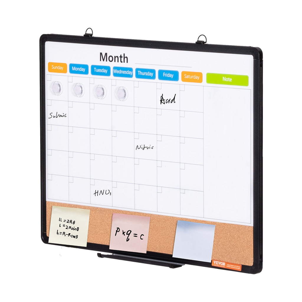 Cork Board For Walls, Double-Sided Cork 24' X 18' Bulletin Board Vision Board, Push Pin Board With Frame