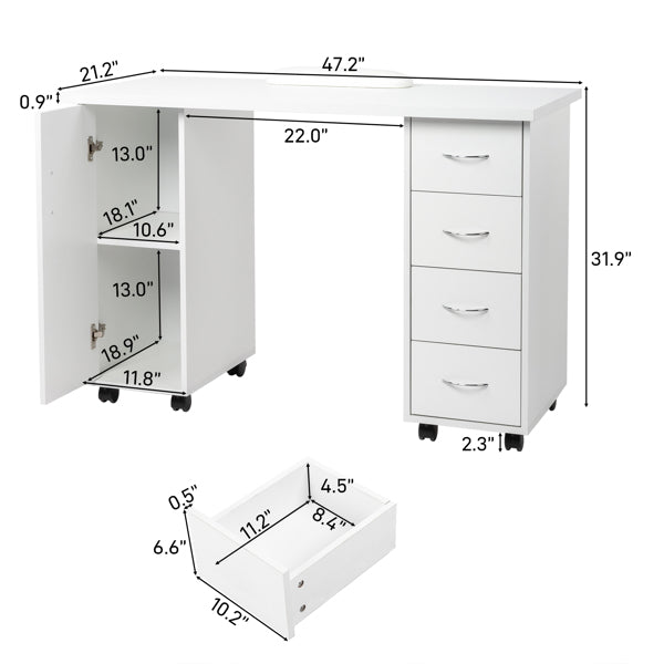 Compact Computer Desk On Wheels