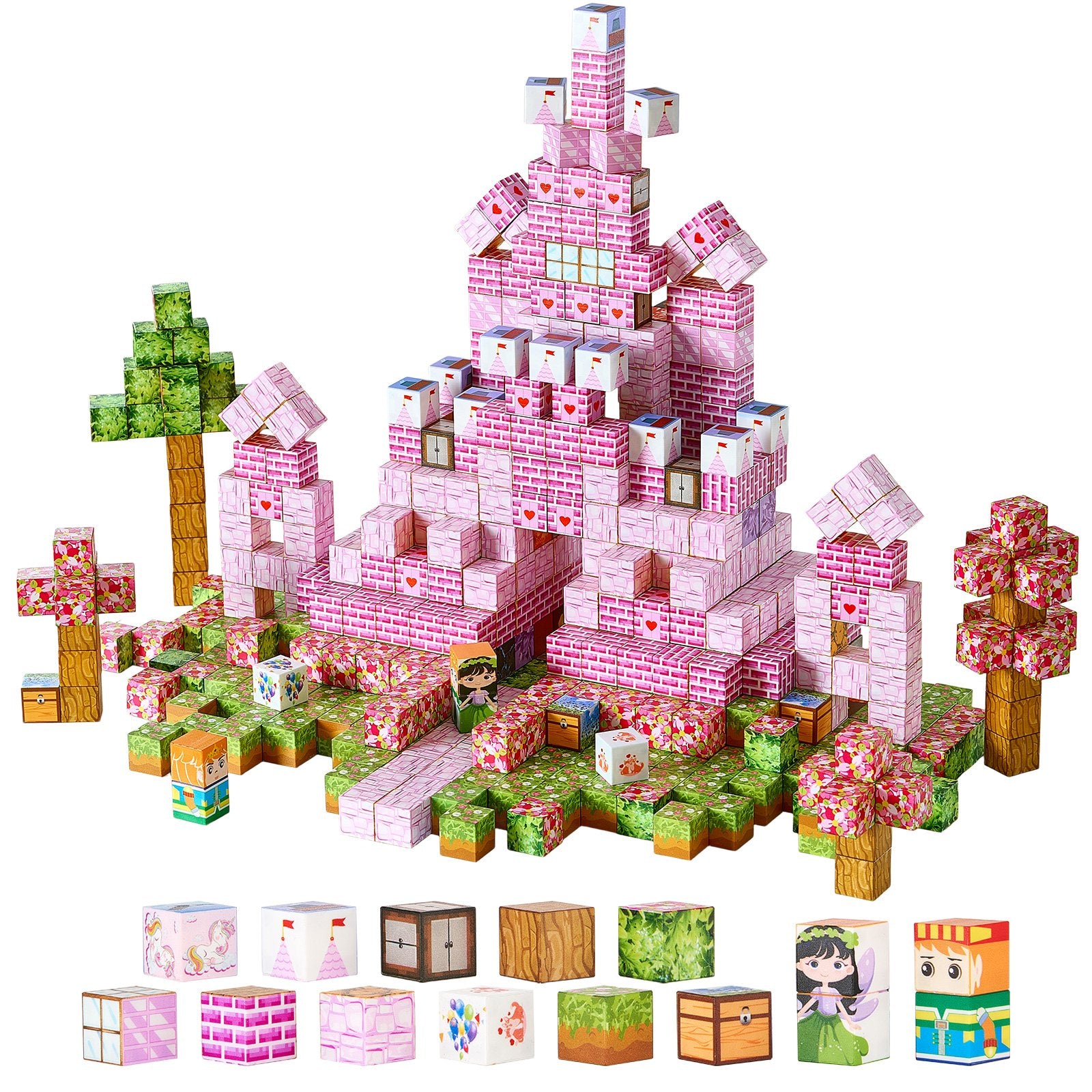 Magnetic Blocks 100 PCS Princess Castle Set STEM Montessori Sensory Educational Toys