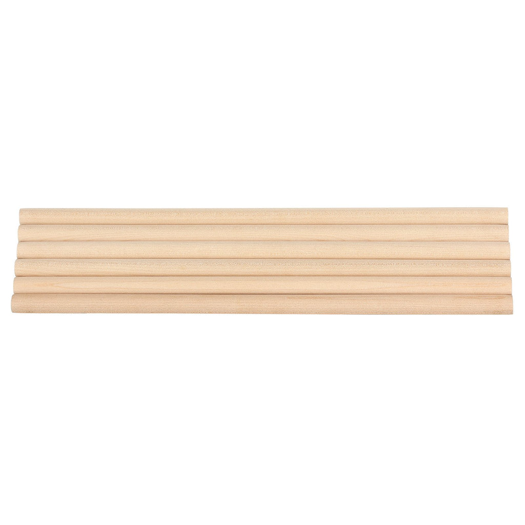 25Pcs Wooden Dowel Rods  12 Inch Natural Wood Sticks For Craft DIY