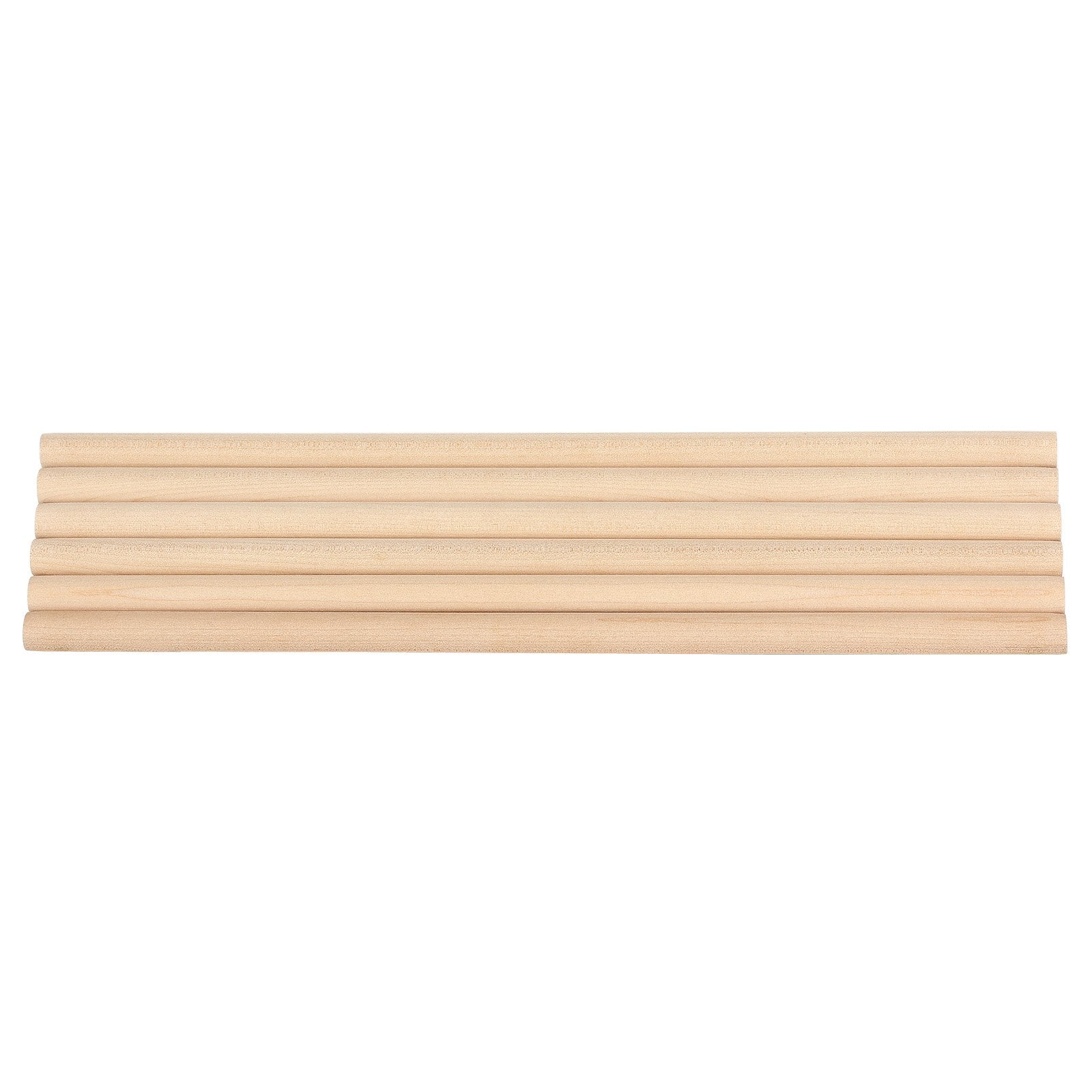 25Pcs Wooden Dowel Rods  12 Inch Natural Wood Sticks For Craft DIY