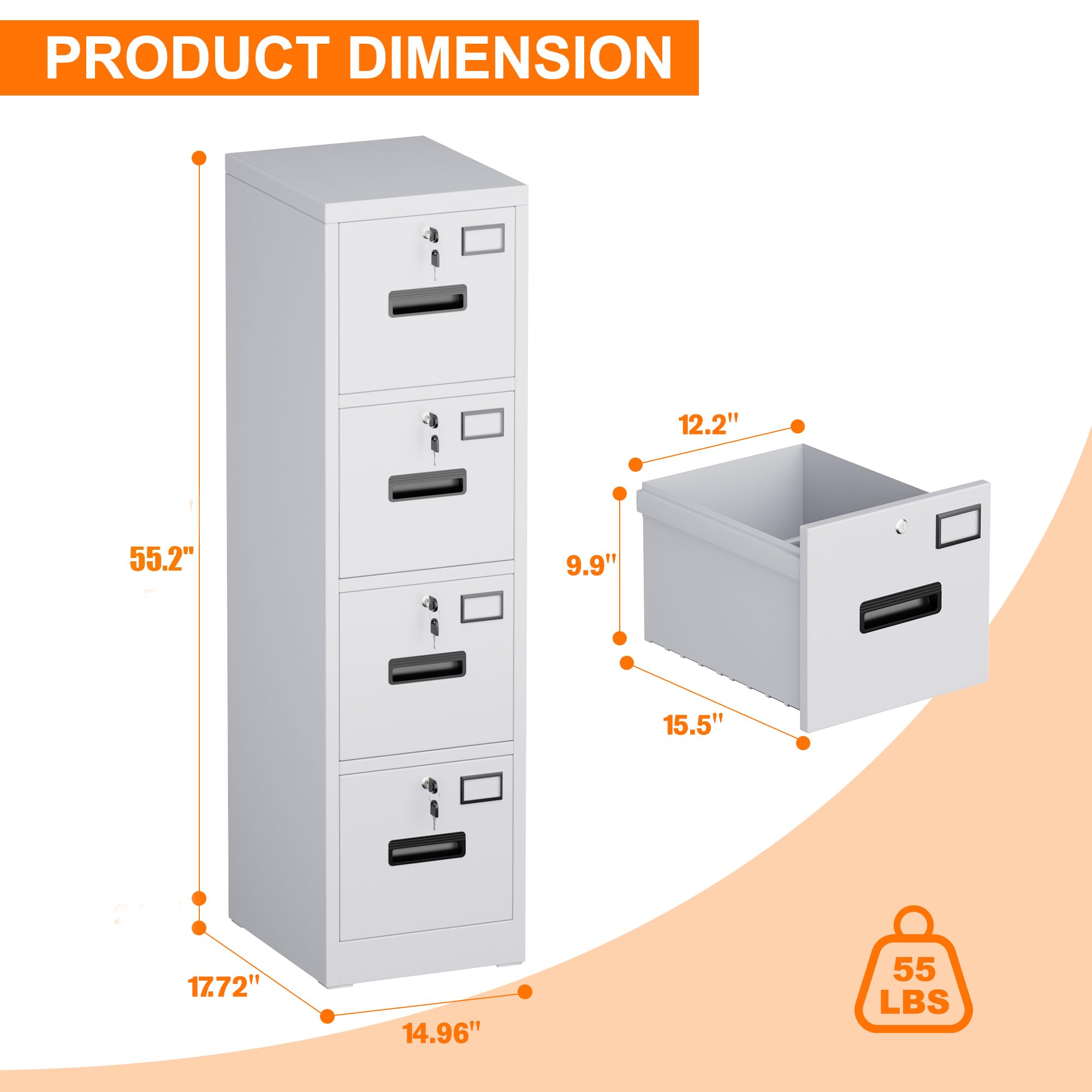 4 Drawer File Cabinet