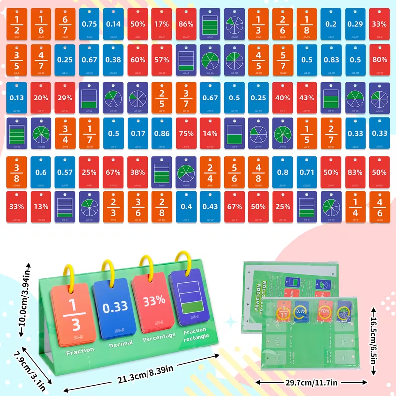 Fraction Flip Chart Math Manipulatives