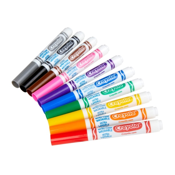 Crayola Ultra-Clean Washable Broad Line Markers, 10 Ct