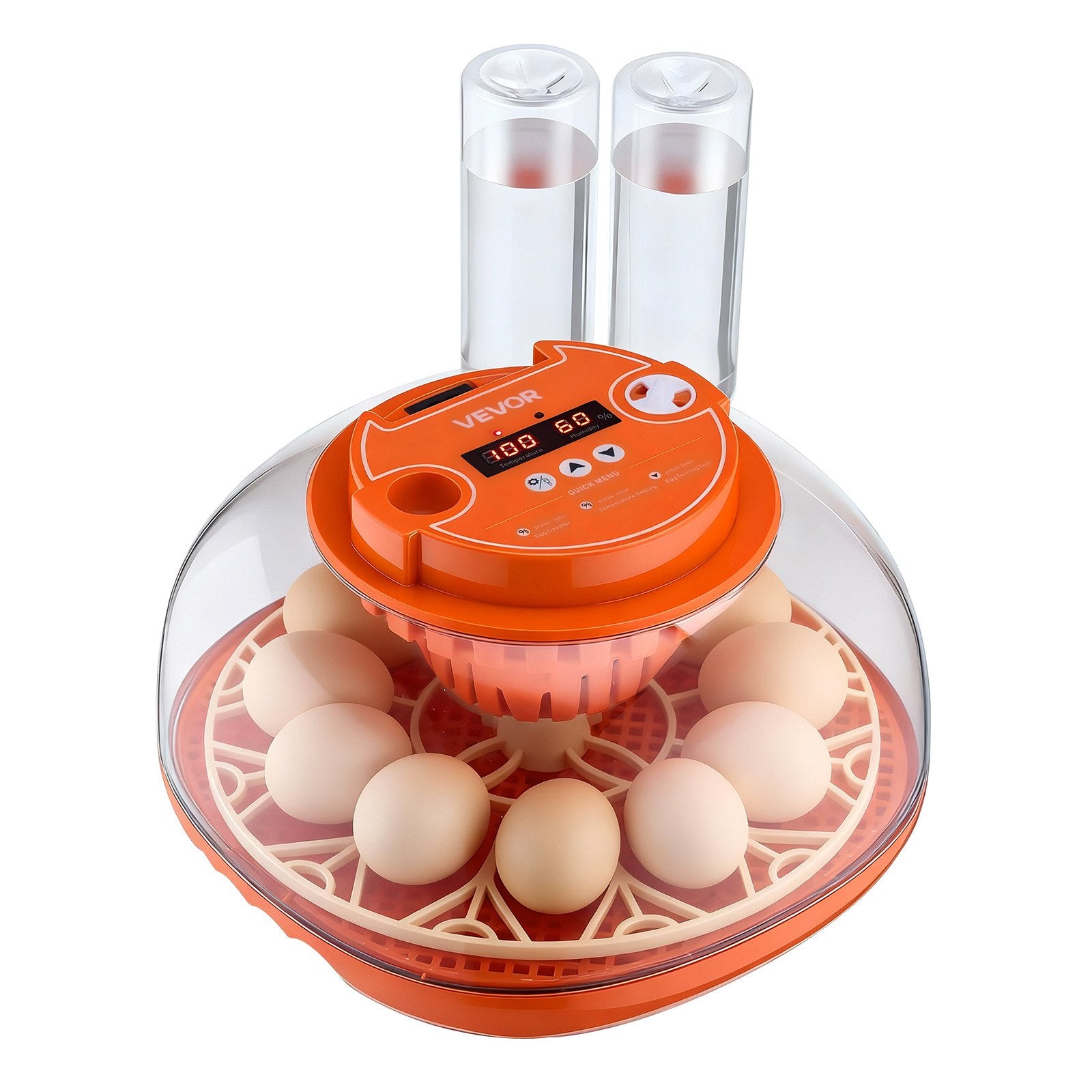 12 Egg Incubator, Automatic Egg Turner With LED Candler