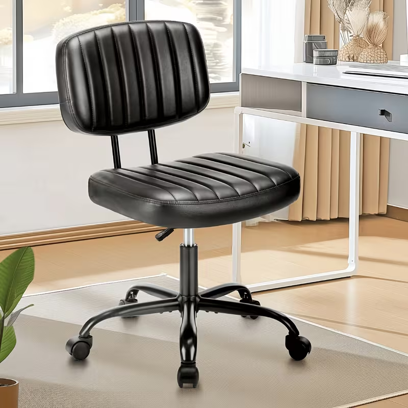 Adjustable Height Armless Office Desk Chair