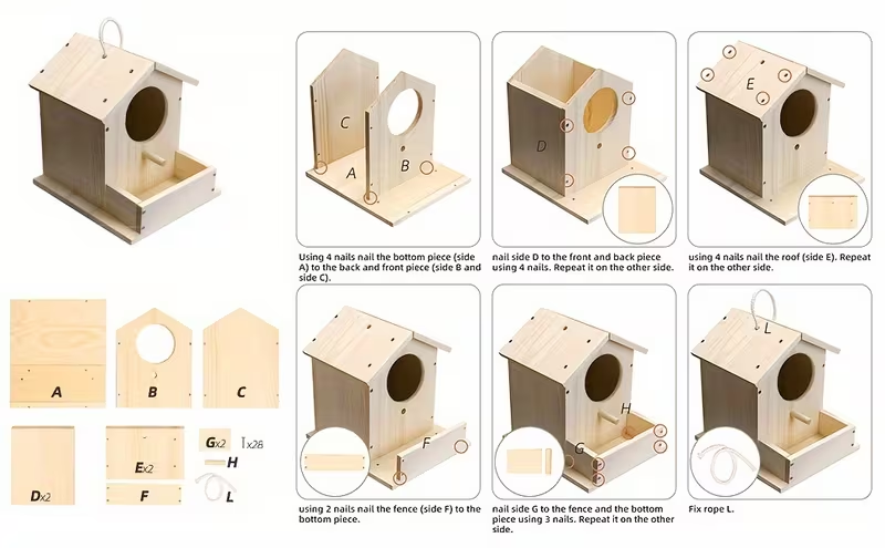 Bird House Kit Craft