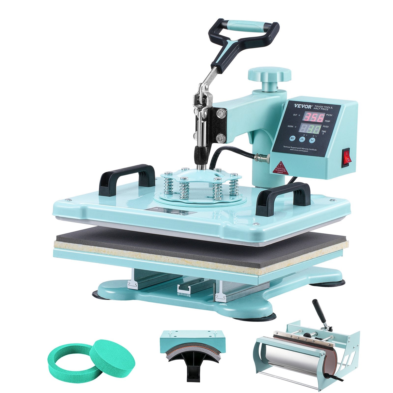 Heat Press Machine 12x15 In 5 In 1 With 30oz Tumbler Press