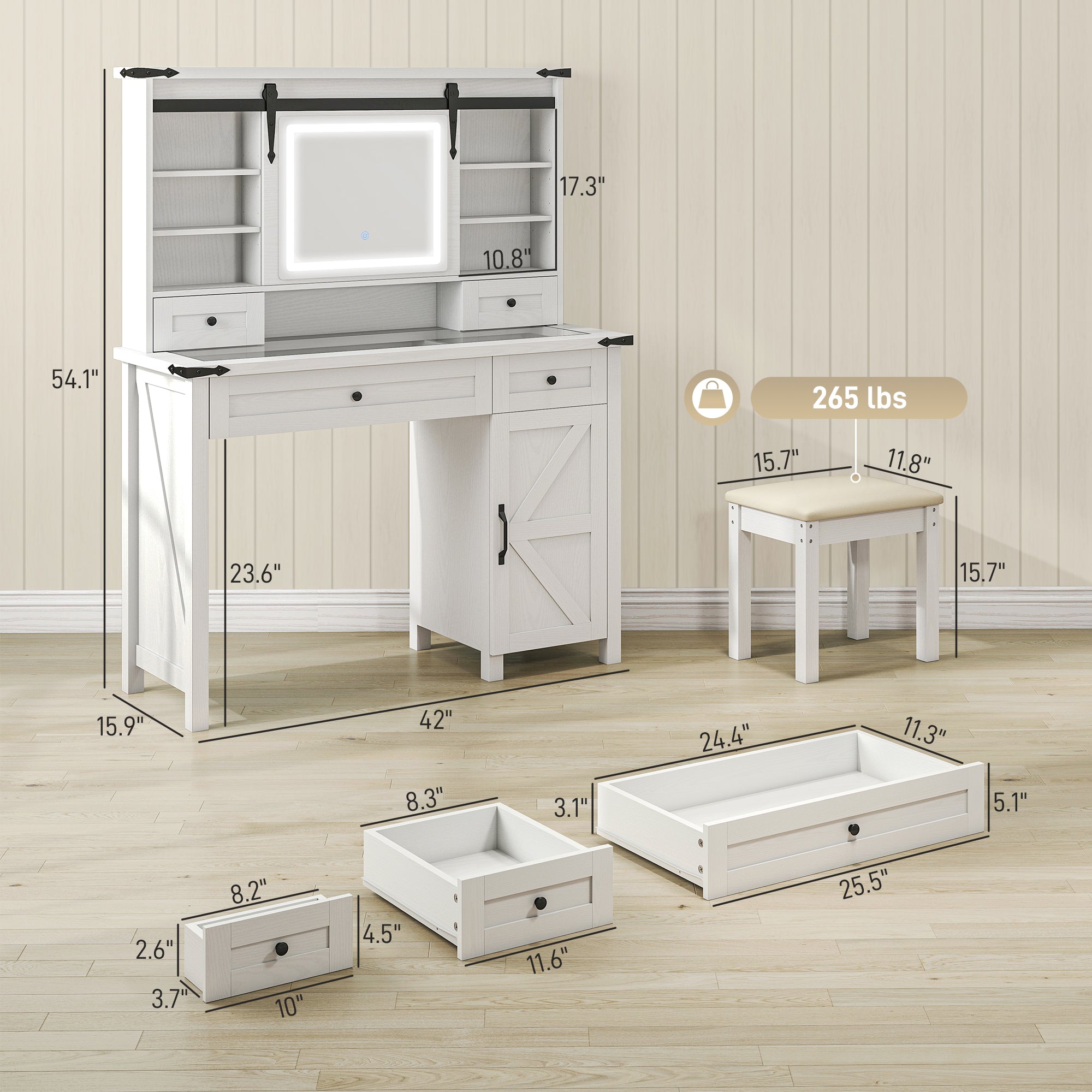 Multi-Use Desk With Stool