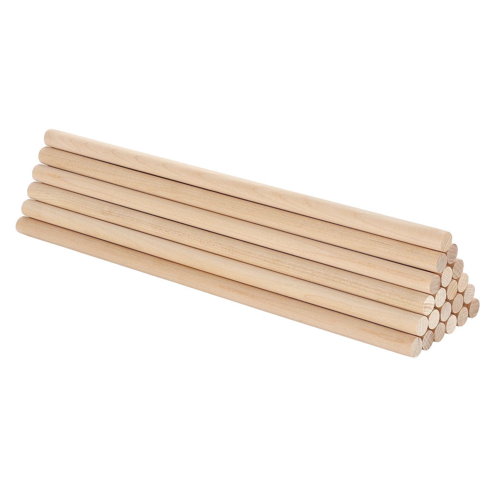25Pcs Wooden Dowel Rods  12 Inch Natural Wood Sticks For Craft DIY