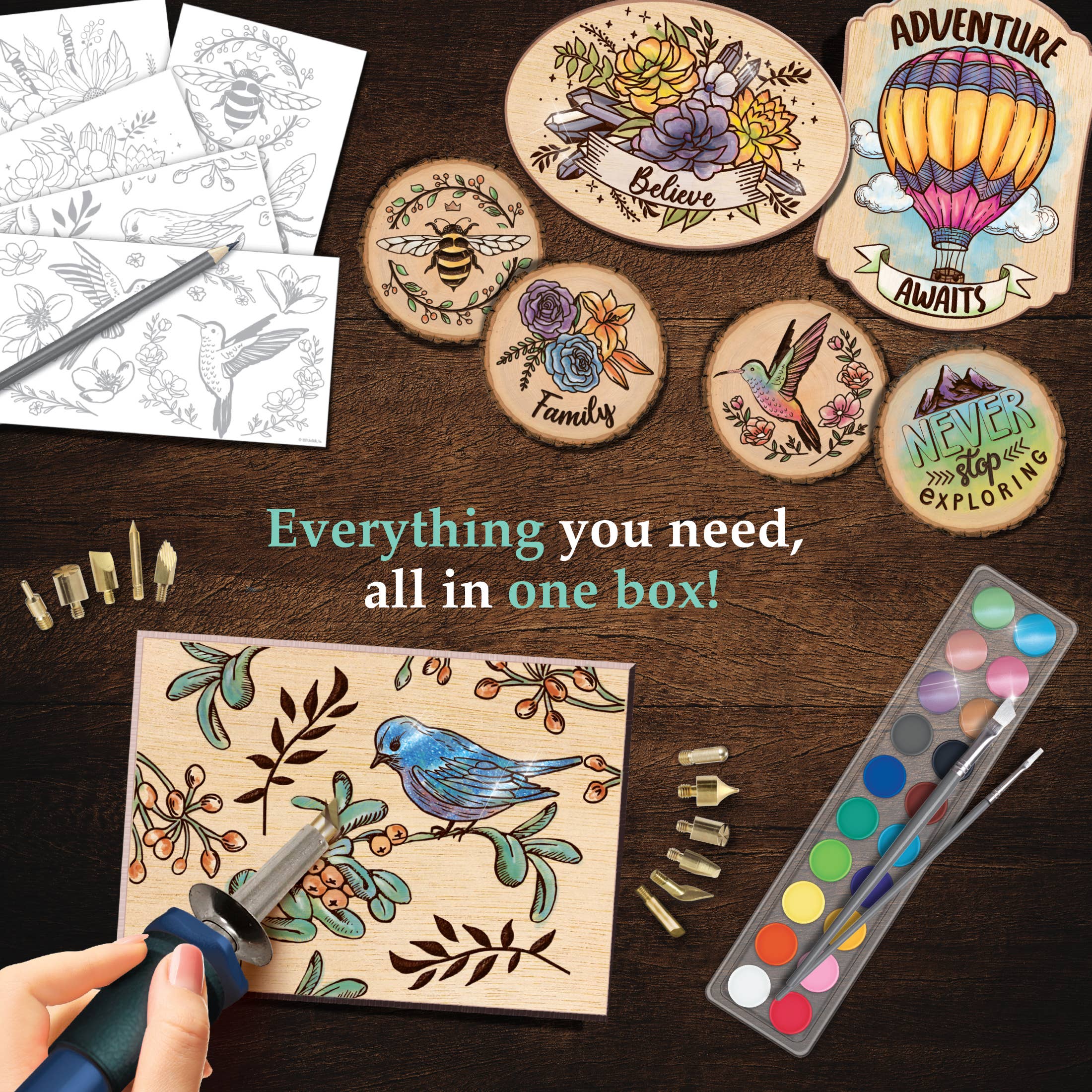 ArtSkills Wood Burning Tool Kit 55 Piece Complete Craft Kit