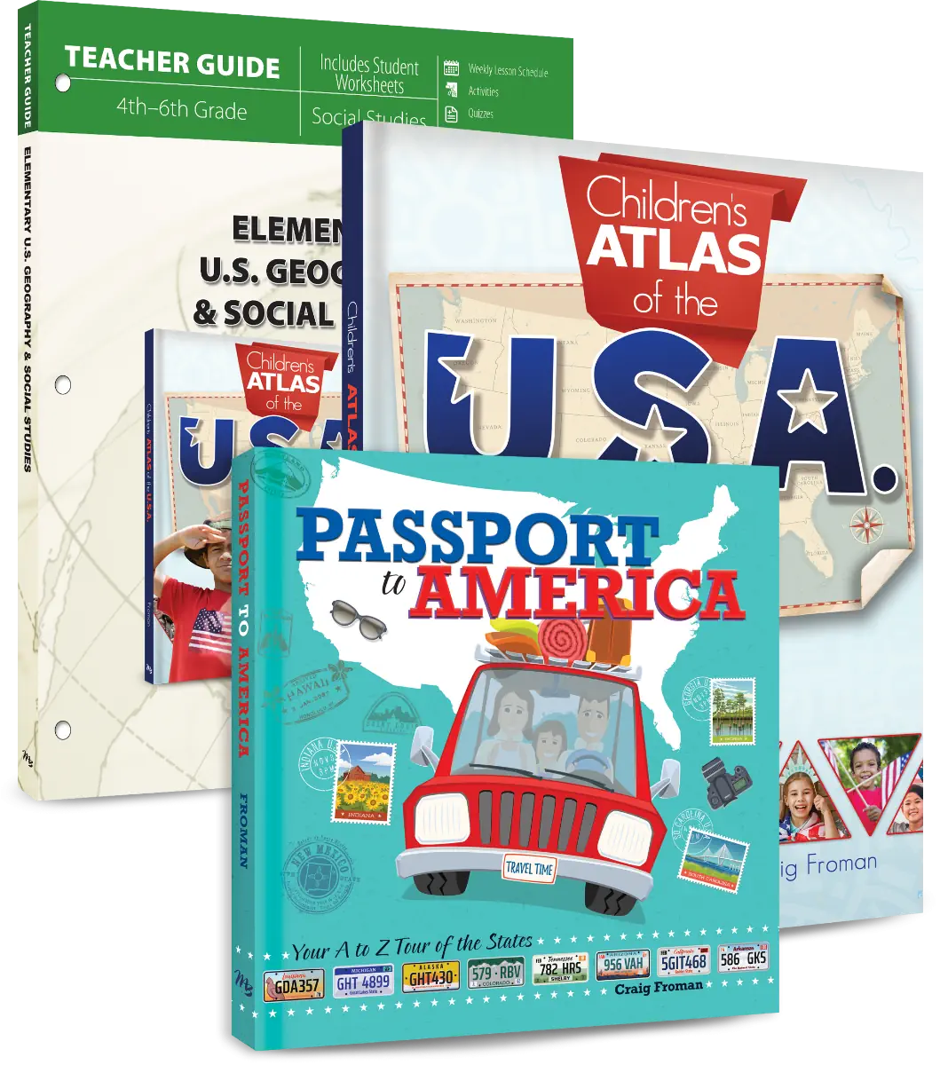 Elementary U.S. Geography & Social Studies (Curriculum Pack) Grades 4-6