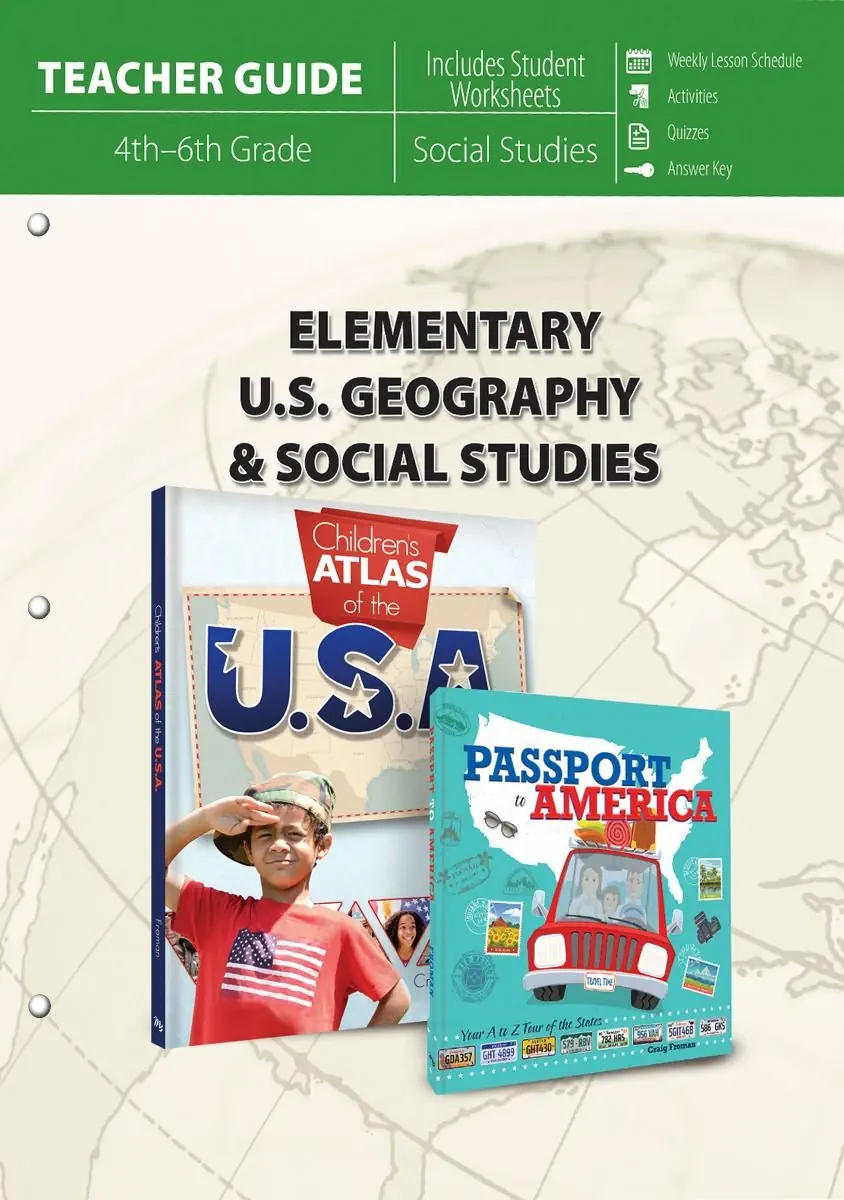 Elementary U.S. Geography & Social Studies (Curriculum Pack) Grades 4-6