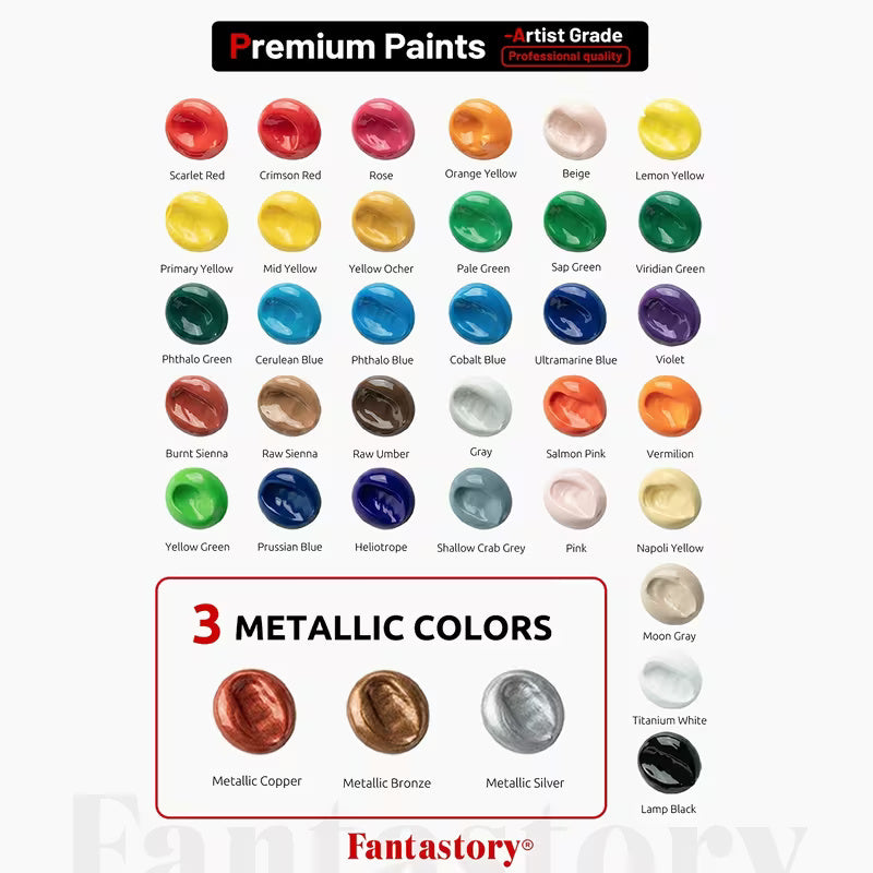 36 Color Acrylic Paint Set