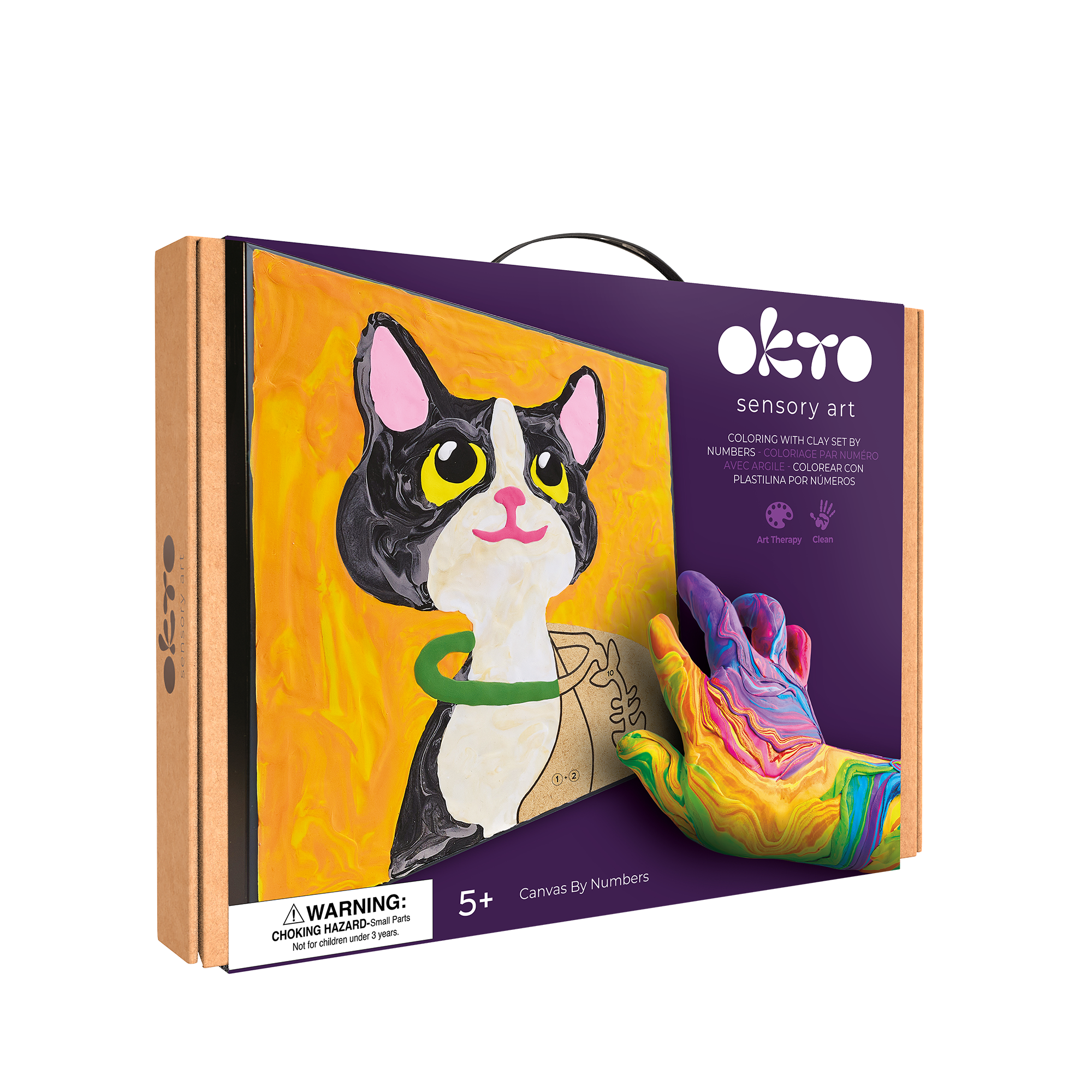 OKTO Clay by Numbers — Cat — (~11.4×11.4 in) — Ages 5+