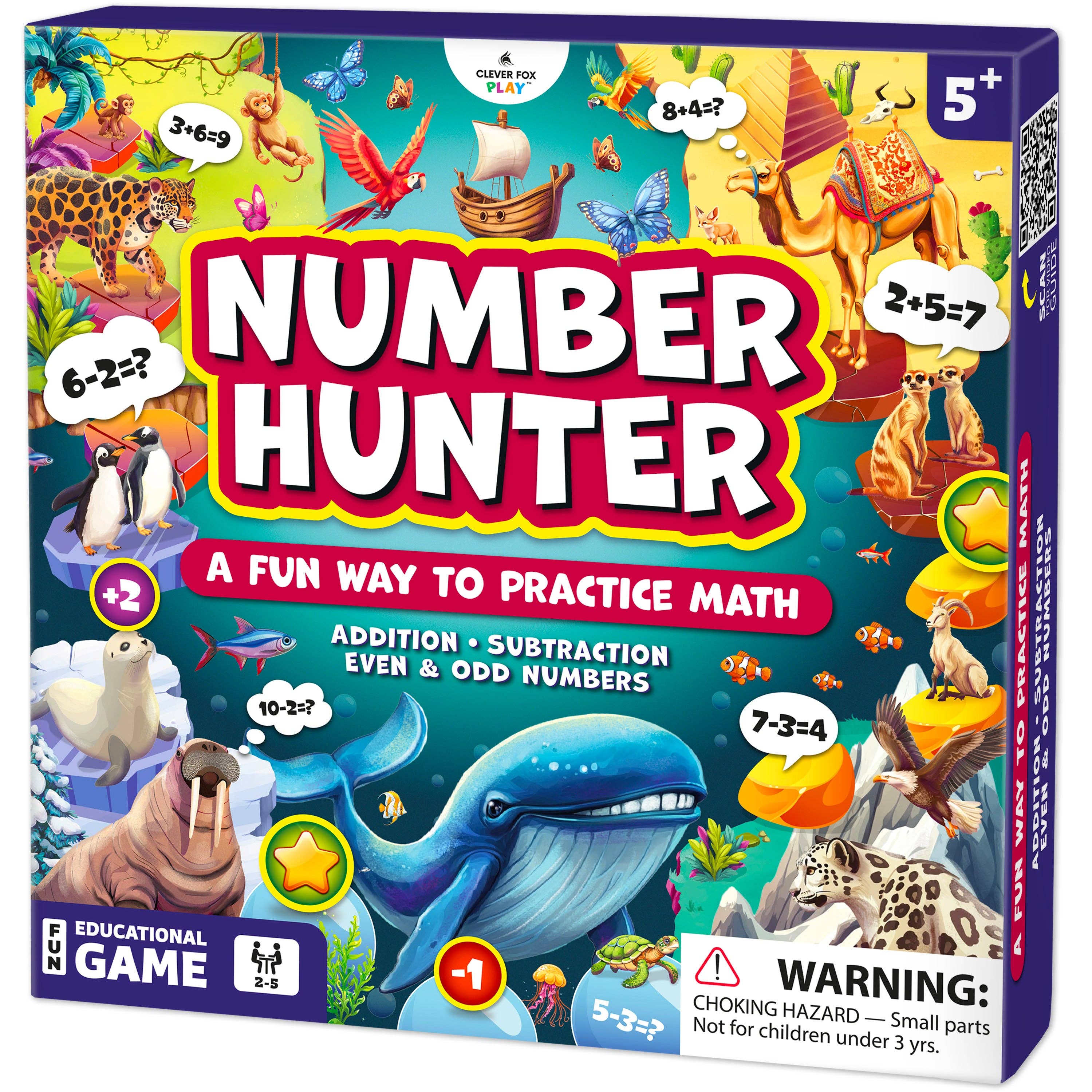 Number Hunter Math Board Game