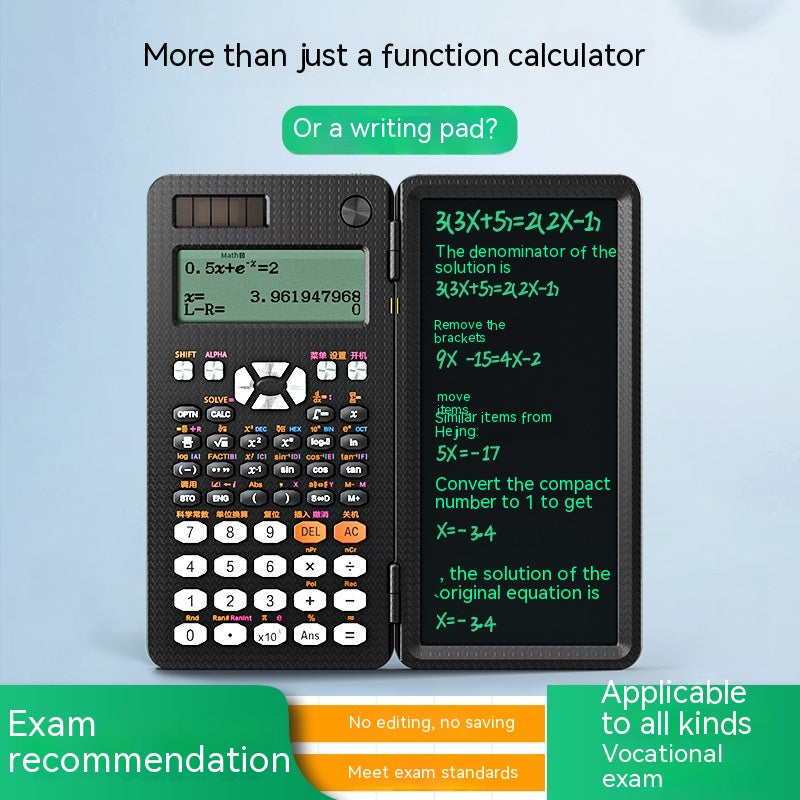 2 In 1 Foldable Scientific Calculator Handwriting Tablet With Learning Function