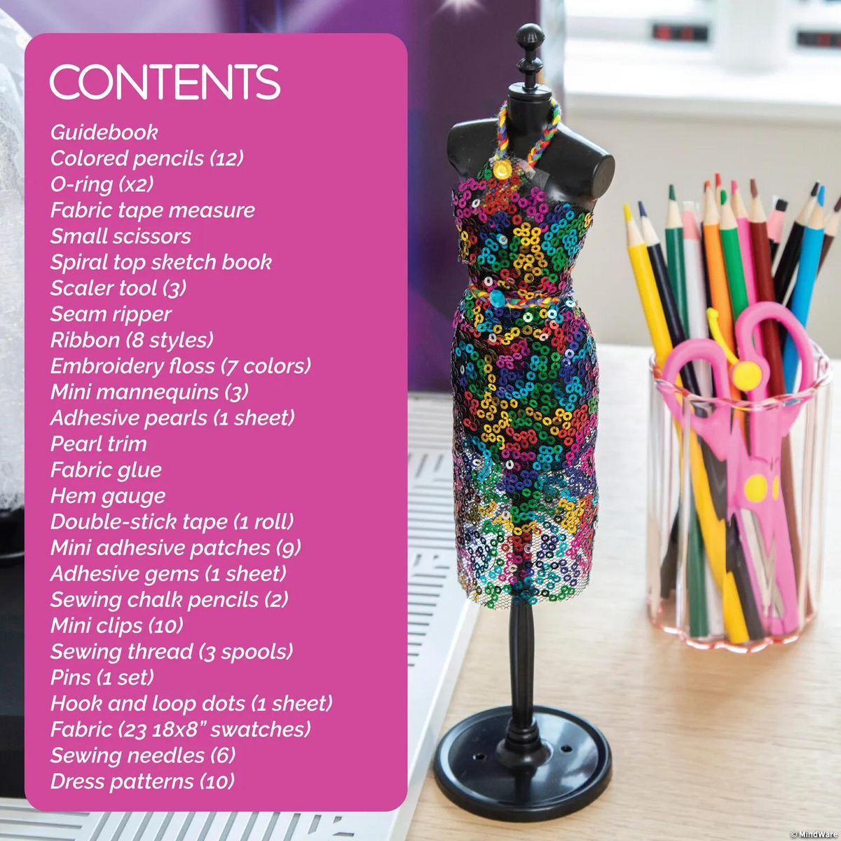 Fashion Design Learning Kit – Sketching, Sewing Basics, Patterns & Textile Design