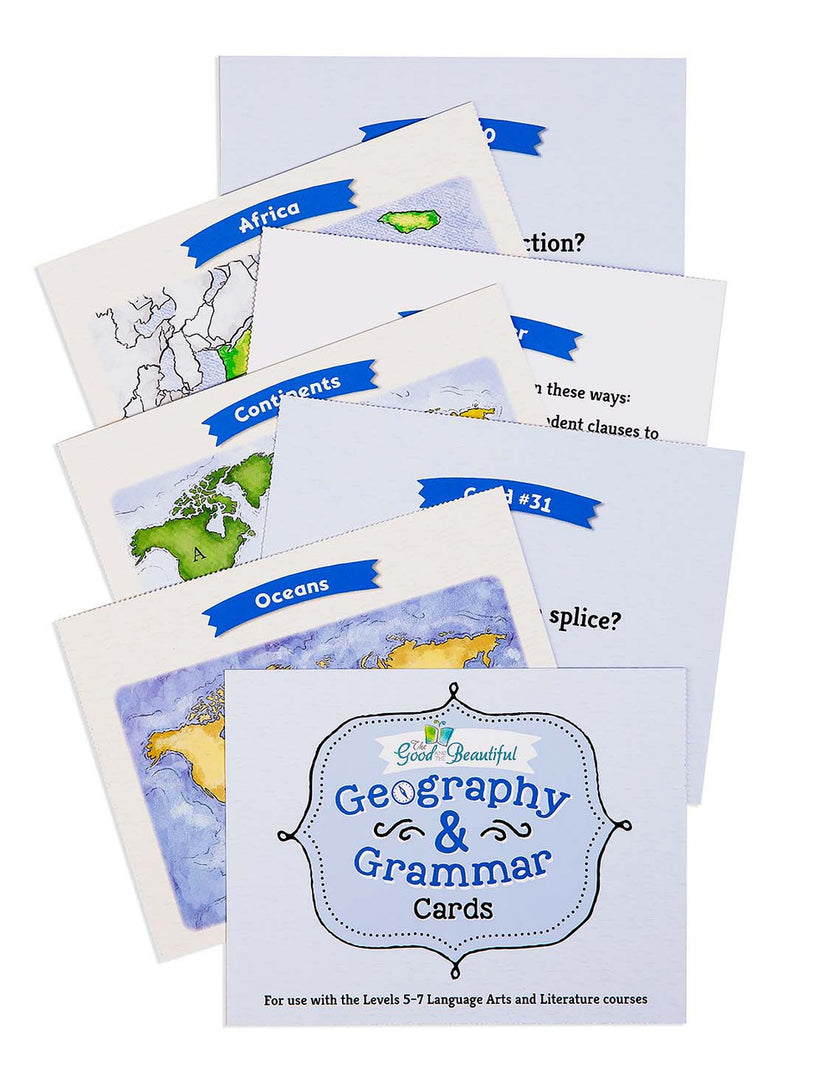 The Good and the Beautiful Geography & Grammar Cards ( New Still in Wrap)